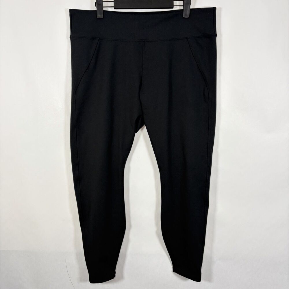 REI Co-Op Compression Pants Womens Size XL 36x28 Black Tapered Leg Stretch